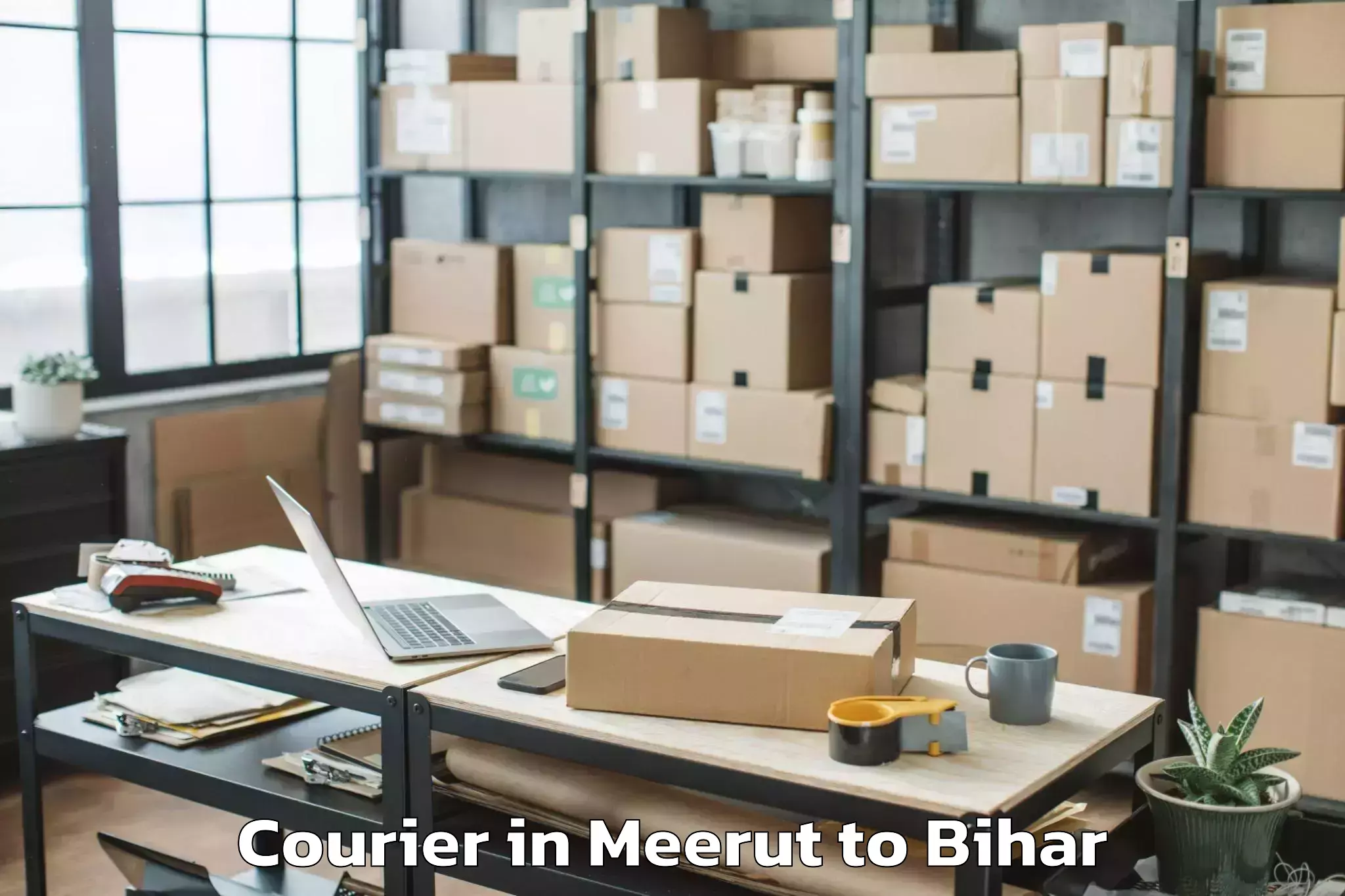 Easy Meerut to Simri Bakhtiarpur Courier Booking